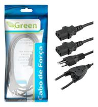 Cabo Força Tripolar 2 Metros Y Duplo P Computador Monitor 2m Preto Cabo Força Tripolar 2 Metros Y Duplo P Computador Monitor 2m Preto