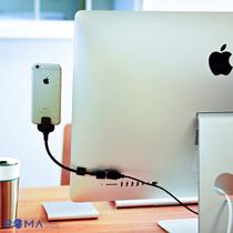 Cabo Fusechicken USB-A/Lightning 20CM Bobine Blackout Everywhere Mount Preto - LV8