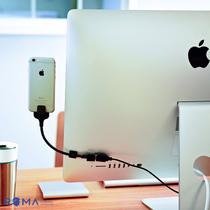 Cabo Fusechicken USB-A/Lightning 20CM Bobine Blackout Everywhere Mount Preto - LV8