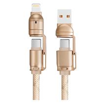 Cabo G-Tide Bullet Power WC155-5 USB/USB-C/Lightning 1.5 Metros - Dourado