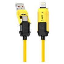 Cabo G-Tide Vida Colorida PC155-3 USB/USB-C/Lightning 1.5 Metros - Amarelo