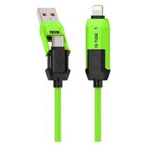 Cabo G-Tide Vida Colorida PC155-3 USB/USB-C/Lightning 1.5 Metros - Verde Cabo G-Tide Vida Colorida PC155-3 USB/USB-C/Lightning 1.5 Metros - Verde