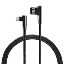 Cabo Gamer Type-C de Nylon Trançado Warrior 1,2M Preto - Multilaser