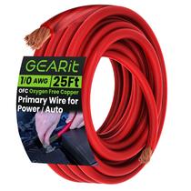 Cabo GEARit 1/0 AWG OFC Cobre Livre de Oxigênio 7,6m Vermelho