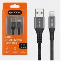 Cabo Geonav Trancado Nylon Lightning P Usb 1,5 M