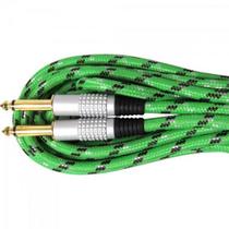 Cabo Guitarra P10 x P10 5m CBGU0004 Verde Têxtil Storm Cabo Guitarra P10 x P10 5m CBGU0004 Verde Têxtil Storm