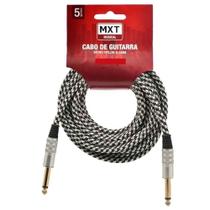 Cabo Guitarra Violão 5m Metros Blindado P10 Para P10 Têxtil 6,5MM - MXT