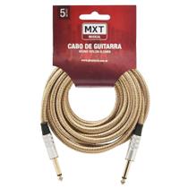 Cabo Guitarra Violão 5m Metros Blindado P10 Para P10 Têxtil 6,5MM - MXT