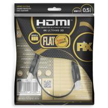 Cabo Hdmi 018-5005 0,5 M Pix Flat 2.0 19 Pinos 4k Ultrahd 3d