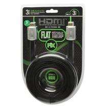 Cabo hdmi 018-9803 pix flat 2.0 19 pinos 4k ultrahd 3,0m