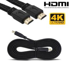 Cabo HDMI 03 Metros 4k Ultra HD 3D Conectores Bannhados a ouro Alta Velocidade