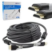 Cabo HDMI 10 metros Full HD 3D V 1.4 malha e blindagem tripla - EXBOM