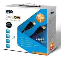 Cabo Hdmi 15m Pro Eletronic Cahd-2000 3d 4k imagem e audio