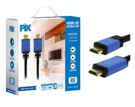 Cabo hdmi 2.0 - 20 metros 4k hdr 19p - 26awg - pix Cabo hdmi 2.0 - 20 metros 4k hdr 19p - 26awg - pix