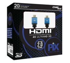 Cabo Hdmi 2.0 20Metros Chipsce, 018-2020, 4K, Hdr 19P, Ultrahd, Pix Cabo Hdmi 2.0 20Metros Chipsce, 018-2020, 4K, Hdr 19P, Ultrahd, Pix