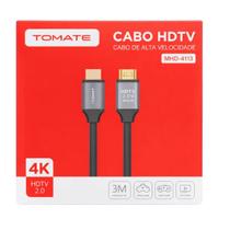 Cabo HDMI 2.0 4K 3 Metros HDTV Alta Velocidade Tomate