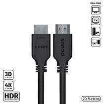 Cabo Hdmi 2.0 4k 30awg Puro Cobre 20 Metros - Phm20-20