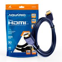 Cabo Hdmi 2.0 4k 3D 2m Banhado Ouro Smart TV Projetor PC Dvd