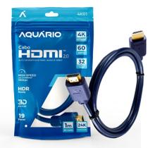 Cabo HDMI 2.0 4K Full HD Blindado 1m Aquário 4K01 Cabo HDMI 2.0 4K Full HD Blindado 1m Aquário 4K01