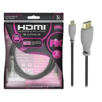 Cabo HDMI 2.0 - 4K HDR 19P 3m X Micro HDM - ChipSCE