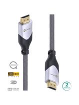 Cabo Hdmi 2.0 4k Ultra Hd 3d Conexão Ethernet Blindado Em Nylon 2 Metros - H20b-2 Cabo Hdmi 2.0 4k Ultra Hd 3d Conexão Ethernet Blindado Em Nylon 2 Metros - H20b-2