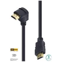 Cabo Hdmi 2.0 4k Ultra Hd 3d Conexao Ethernet Com 01 Conector 90o 3 Metros - H2090-3 Cabo Hdmi 2.0 4k Ultra Hd 3d Conexao Ethernet Com 01 Conector 90o 3 Metros - H2090-3