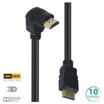Cabo HDMI 2.0 4K ULTRA HD 3D Conexao ETHERNET com 01CONECTOR 90O 10 Metros - H2090-10 Cabo HDMI 2.0 4K ULTRA HD 3D Conexao ETHERNET com 01CONECTOR 90O 10 Metros - H2090-10