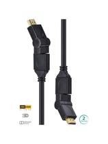 Cabo Hdmi 2.0 4k Ultra Hd 3d Conexão Ethernet Conectores 360 2 Metros - H20b360-2 Cabo Hdmi 2.0 4k Ultra Hd 3d Conexão Ethernet Conectores 360 2 Metros - H20b360-2