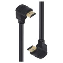 Cabo HDMI 2.0 4K ULTRA HD 3D Conexao ETHERNET Conectores 90* 2 Metros - H20B90-2