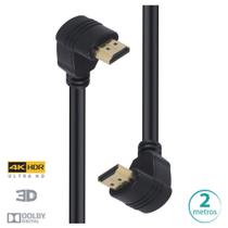 Cabo hdmi 2.0 4k ultra hd 3d conexão ethernet conectores 90 2 metros - h20b90-2 - VINIK