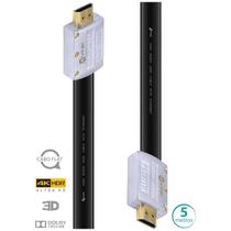 Cabo Hdmi 2.0 4k Ultra Hd 3d Conexão Ethernet Flat 5M