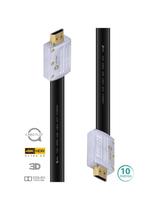 Cabo Hdmi 2.0 4k Ultra Hd 3d Conexão Ethernet Flat Com Conector Desmontável 10 Metros - H20fl-10