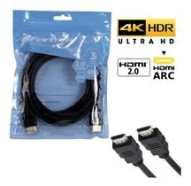 Cabo Hdmi 2.0 4k Ultra Hd Hdr 3,0m Hd203 Fortrek Cabo Hdmi 2.0 4k Ultra Hd Hdr 3,0m Hd203 Fortrek