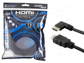 Cabo HDMI 2.0 90 4K Ultra HD 3D ChipSce 19 pinos 5Metros (018-3325)