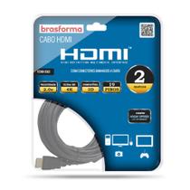 Cabo HDMI 2.0 de 2m preto HDMI5002 Brasforma