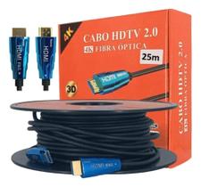 Cabo Hdmi 2.0 De Fibra Óptica 4k 25 Metros