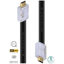 Cabo Hdmi 2.0 Flat 4k Com Conector Desmontável - 5 Metros - H20fl-5