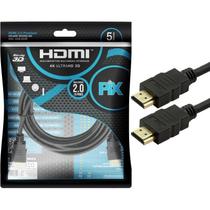 Cabo hdmi 2 0 gold 5 metros 4k ultrahd 19p pix 018 2225