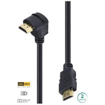 Cabo Hdmi 2.0 Macho 4k 1 Conector 90º - 2 Metros - H2090-2