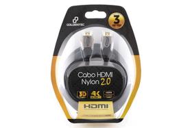 Cabo HDMI 2.0 Nylon Goldentec - 3 Metros (HDMIZGH-57-3M) - Goldentec Acessorios