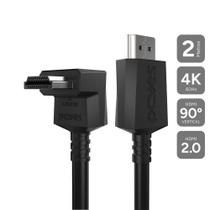 Cabo Hdmi 2.0 Ph20-2V-B Conector 90o Vertical Preto 2 Metros Pcyes