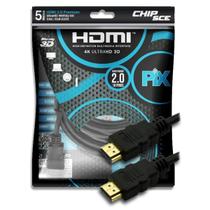 CABO HDMI 2.0 PREMIUM - 5 METROS 19 Pinos 4K ULTRAHD HDR 60HZ / 1080P FULL HD 120HZ PIX 018-2225