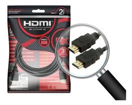 Cabo Hdmi 2.0 Ultra Hd 4k Com 2,00 Metros