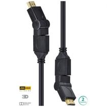 Cabo HDMI 2.0 Vinik H20B360-2 Conectores 360 4K 2m