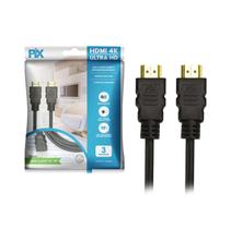 Cabo HDMI 2.0v 4K Ultra HD 3D com 3 metros - PIX 018-2223