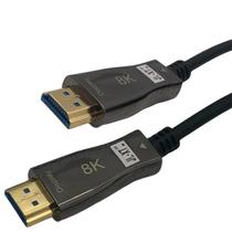 Cabo Hdmi 2.1 60hz Fibra Ótica 10 Metros 8k Ultra Hd