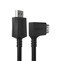 Cabo HDMI 2.1 CONEC.90º Horizontal - Preto - 1 Metro - PHM21-1H-PVC01