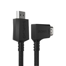 Cabo HDMI 2.1 CONEC.90º Horizontal - Preto - 3M - NYLON - PHM21-3HNP Cabo HDMI 2.1 CONEC.90º Horizontal - Preto - 3M - NYLON - PHM21-3HNP