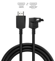 Cabo HDMI 2.1 CONEC.90º Vertical - Preto - 2 Metros - PH21-2V-D