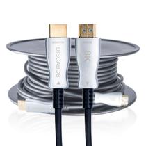 Cabo HDMI 2.1 Fibra Óptica Discabos HDR 4K/8K 120Hz Slim e Flexível Preto 30 Metros
